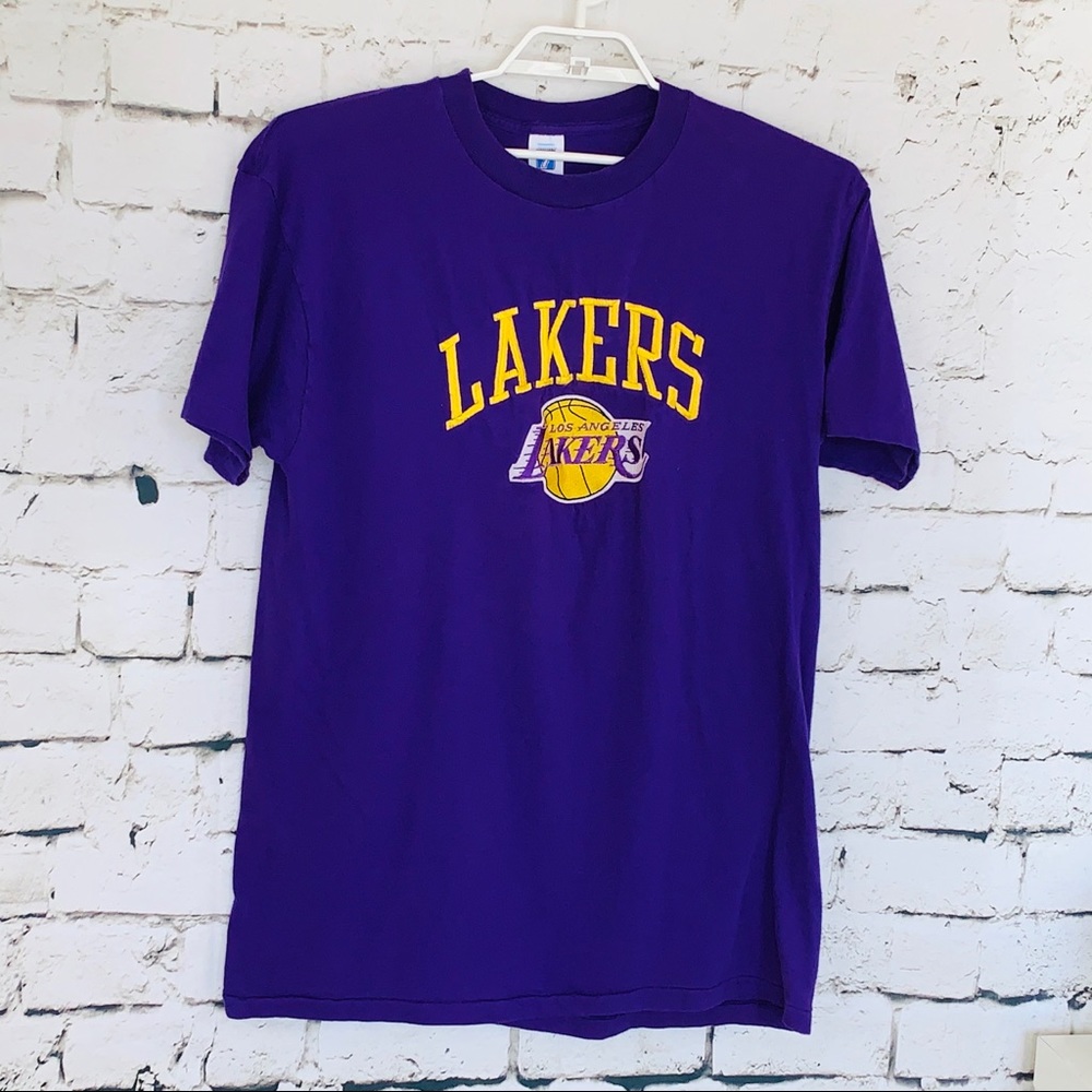 Vintage LA Lakers T-Shirt NBA Logo 7  Size XL VTG